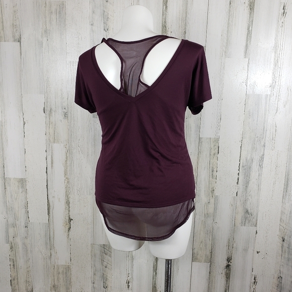 Old navy active maroon workout shirt large - Picture 4 of 7